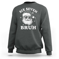 67 Christmas Six Seven Bruh Sweatshirt Funny Santa 6 7 Meme - Wonder Print Shop