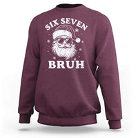 67 Christmas Six Seven Bruh Sweatshirt Funny Santa 6 7 Meme - Wonder Print Shop
