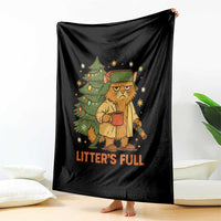 Litters Full Throw Blanket Funny Christmas Vacation Cat - Wonder Print Shop
