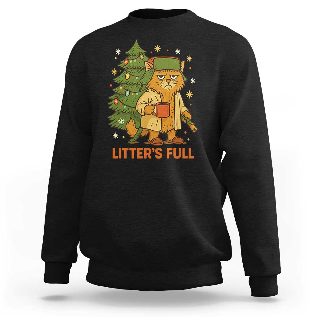 Litters Full Sweatshirt Funny Christmas Vacation Cat - Wonder Print Shop