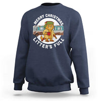 Merry Christmas Litters Full Sweatshirt Funny Christmas Vacation Cat - Wonder Print Shop
