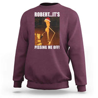 Marcus The Worm Christmas Sweatshirt Robert Its Pissing Me Off Xmas Meme - Wonder Print Shop