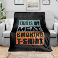 Retro BBQ Smoker This is My Meat Smoking Throw Blanket - Wonder Print Shop