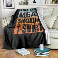 Retro BBQ Smoker This is My Meat Smoking Throw Blanket - Wonder Print Shop