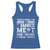 BBQ Racerback Tank Top I Smoke Meat And I Know Things Funny Saying