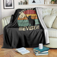 Best Cat Dad Ever Throw Blanket Funny Cat Lover Gift Fathers Day - Wonder Print Shop