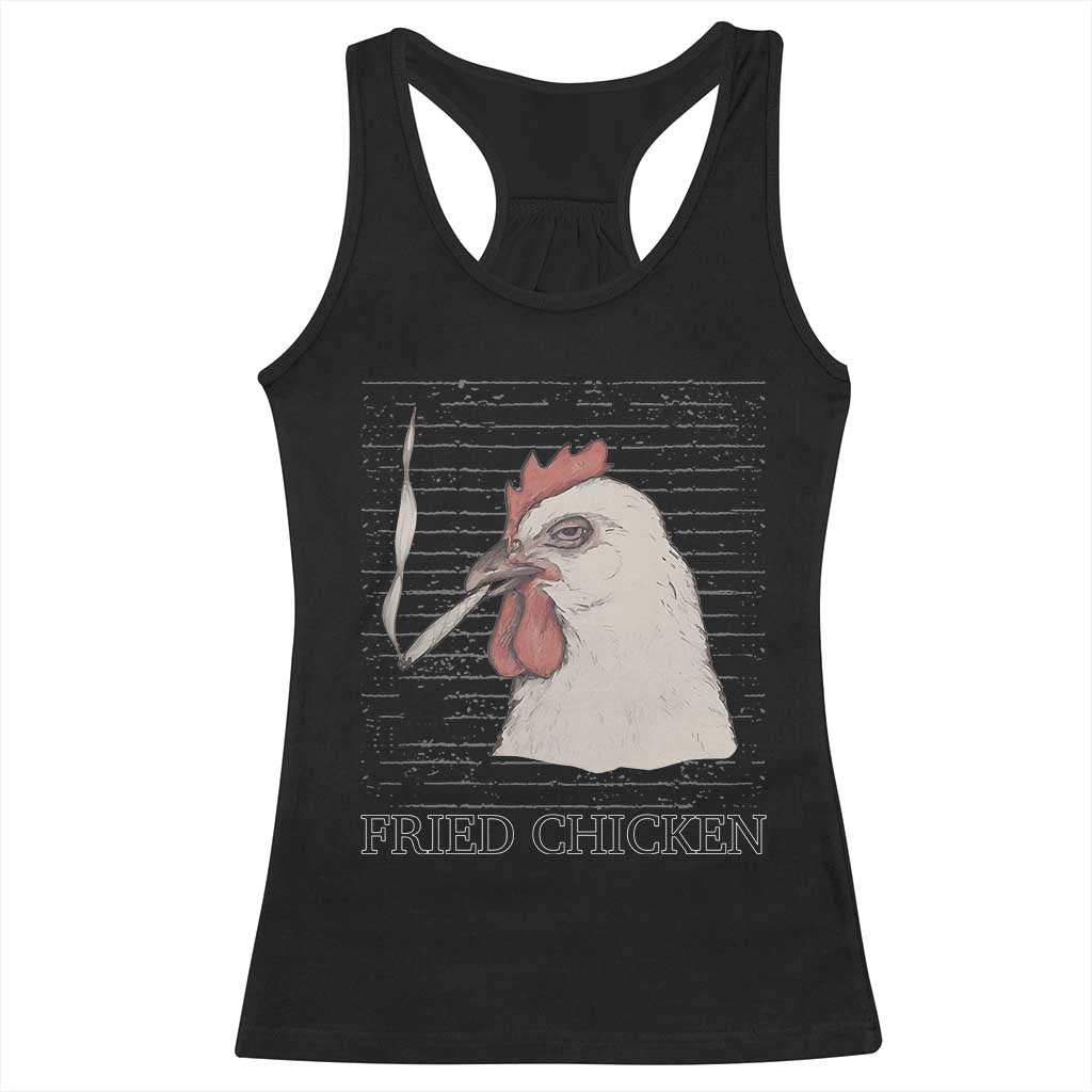 Fried Chicken 420 Racerback Tank Top Funny Weed Stoner Cannabis