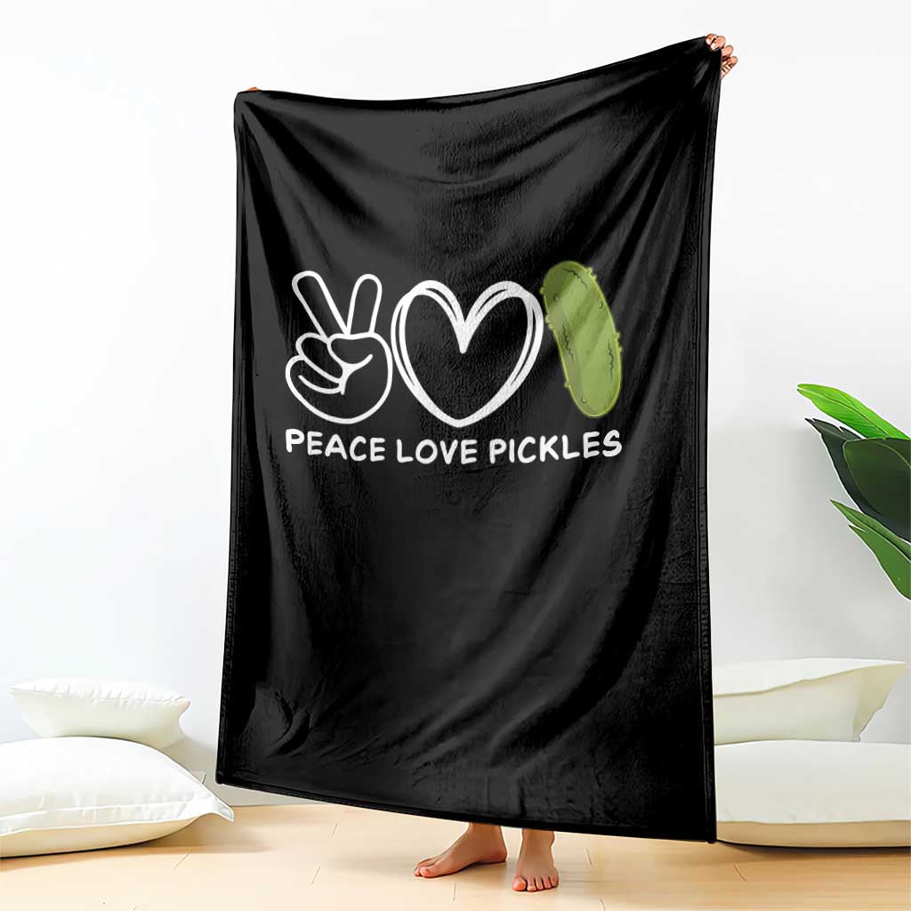 Peace Love Pickles Throw Blanket - Wonder Print Shop
