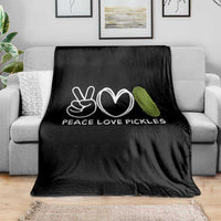 Peace Love Pickles Throw Blanket - Wonder Print Shop