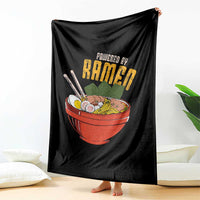 Powered by Ramen Throw Blanket Japanese Love Anime Noodles - Wonder Print Shop