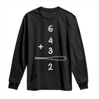 Double Play Long Sleeve Shirt 6 4 3 2 Vintage Baseball Bat Softball Player