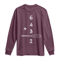 Double Play Long Sleeve Shirt 6 4 3 2 Vintage Baseball Bat Softball Player