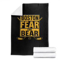 Boston Ice Hockey Throw Blanket Fear The Bear