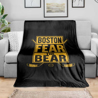 Boston Ice Hockey Throw Blanket Fear The Bear