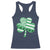 St Patricks Day American Flag Shamrocks Racerback Tank Top Lucky Retro Vintage Irish USA