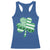 St Patricks Day American Flag Shamrocks Racerback Tank Top Lucky Retro Vintage Irish USA