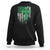 St Patricks Day American Flag Sweatshirt Celtic Cross Shamrocks