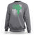 St Patricks Day American Flag Sweatshirt Celtic Cross Shamrocks