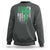 St Patricks Day American Flag Sweatshirt Celtic Cross Shamrocks