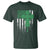 St Patricks Day American Flag T Shirt Celtic Cross Shamrocks