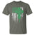 St Patricks Day American Flag T Shirt Celtic Cross Shamrocks