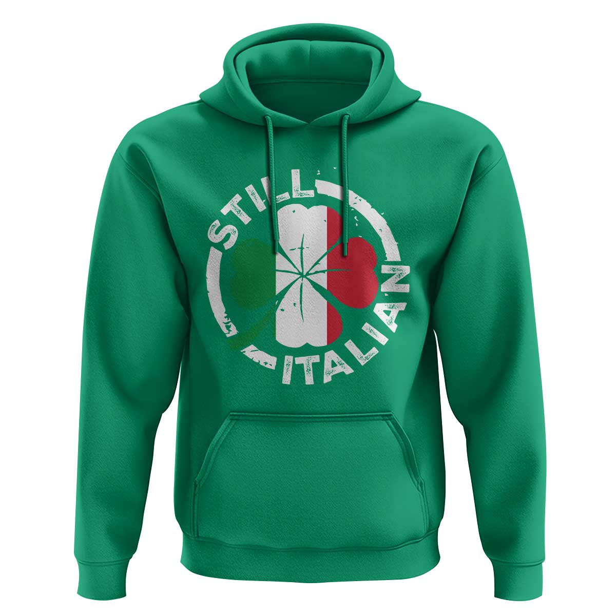 Funny Italian St Patrick's Day Hoodie Lucky Shamrock Italy Flag