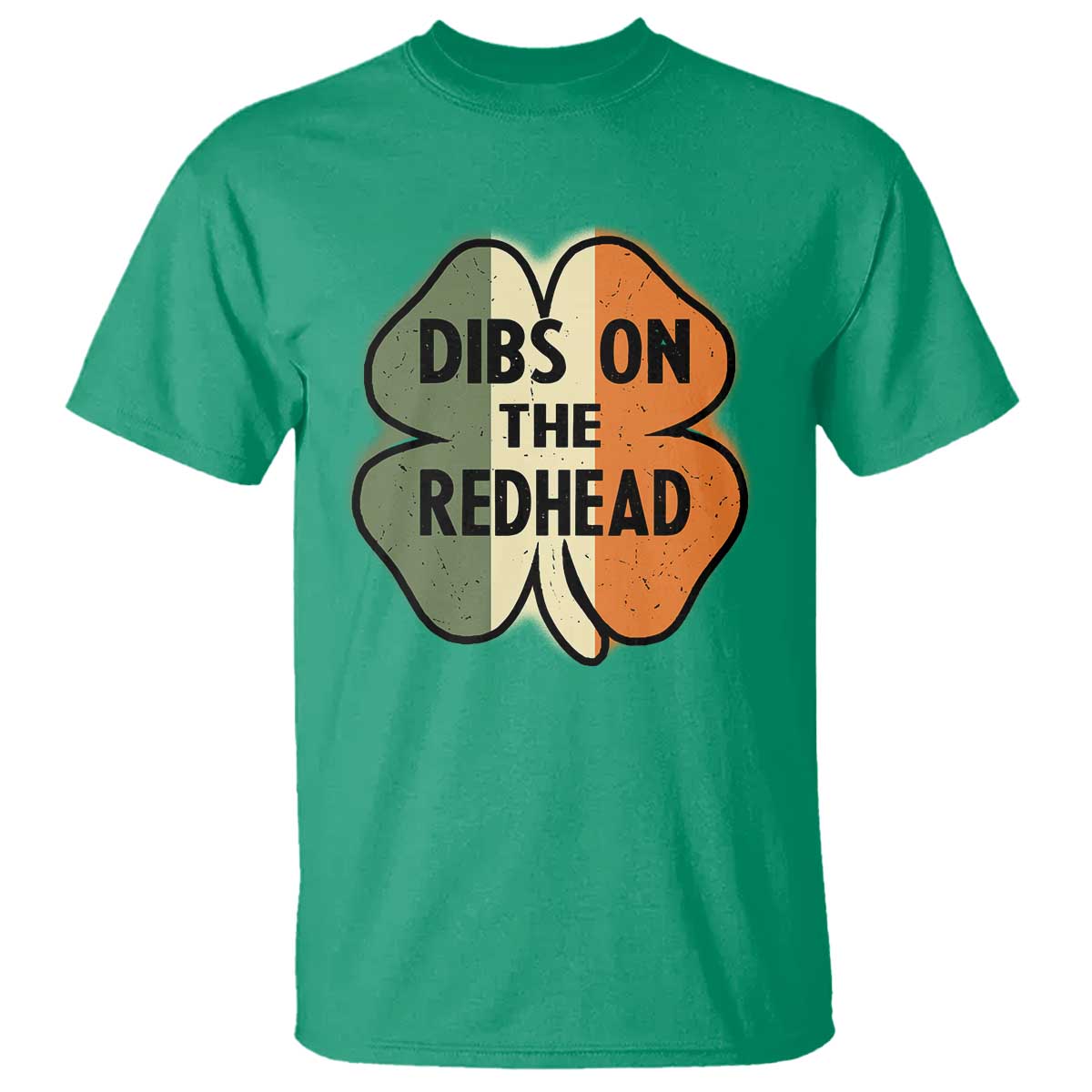 Funny Irish St Patricks Day T Shirt Shamrock Dibs On The Redhead