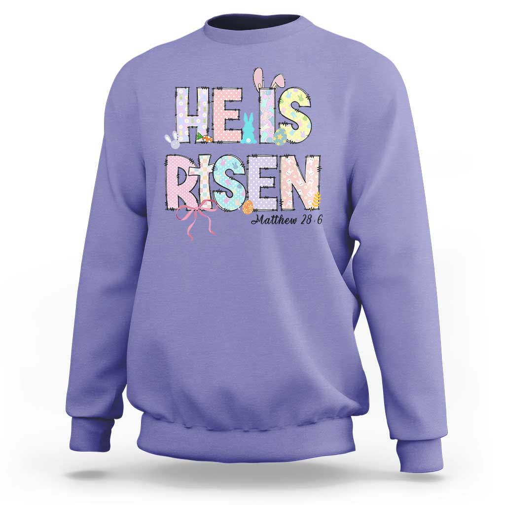 He is Risen Jesus Christian Happy Easter Sweatshirt