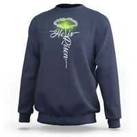 He Is Risen Sweatshirt Cross Jesus Religious Easter