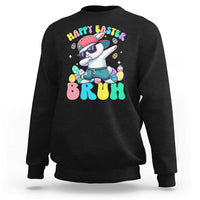 Bruh Easter Sweatshirt Funny Bunny Dab Rabbit Dance - Wonder Print Shop