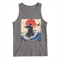 Samurai Cat Tank Top Vintage Japanese Art Anime Ukiyo-e Warrior - Wonder Print Shop