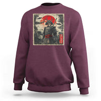 Alien Samurai Sweatshirt Vintage Japanese Art UFO Funny Ukiyo-e Warrior