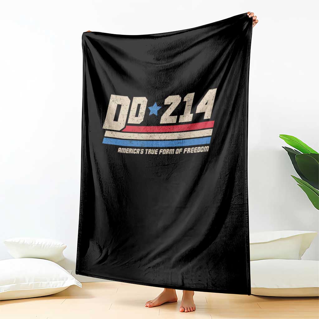 DD-214 Throw Blanket Armed Forces Military Alumni Vintage Veteran - Wonder Print Shop