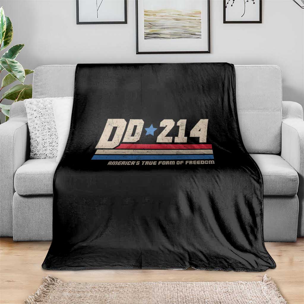 DD-214 Throw Blanket Armed Forces Military Alumni Vintage Veteran - Wonder Print Shop