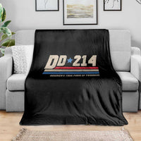 DD-214 Throw Blanket Armed Forces Military Alumni Vintage Veteran - Wonder Print Shop