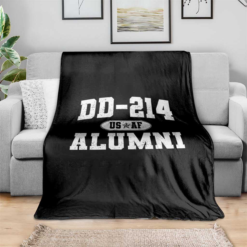 DD-214 US Air Force Alumni Throw Blanket US Military Veteran Retired - Wonder Print Shop