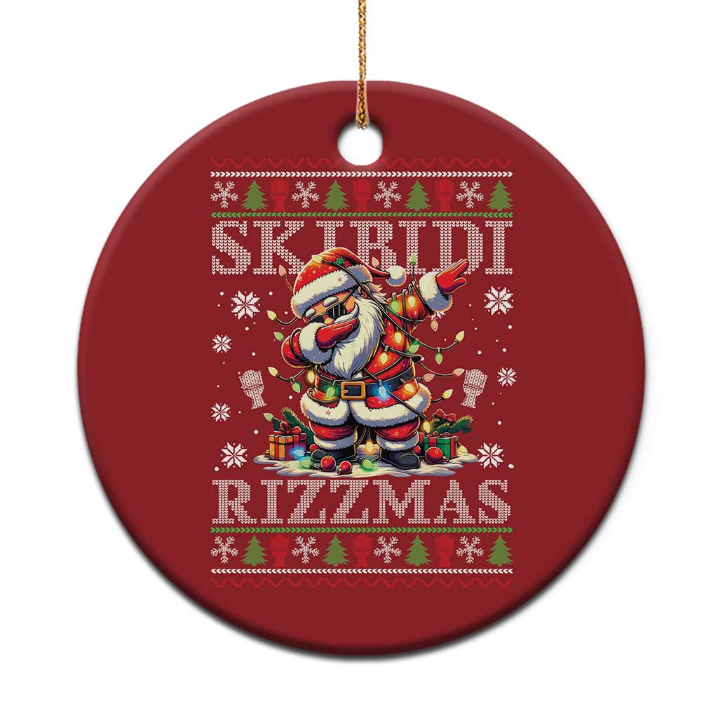 Skibidi Rizzmas Xmas Christmas Ornament Rizz Santa Claus Funny Xmas Gen Alpha - Wonder Print Shop