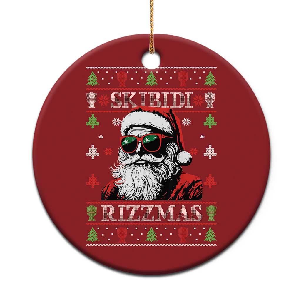 Skibidi Rizzmas Xmas Christmas Ornament Rizz Santa Claus Funny Christmas Gen Alpha - Wonder Print Shop