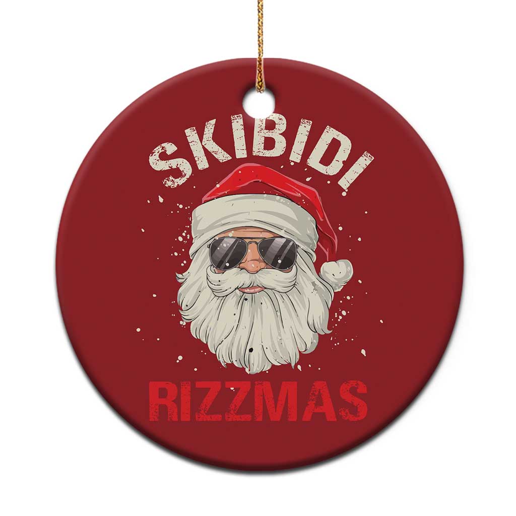 Skibidi Rizzmas Xmas Christmas Ornament Rizz Santa Claus Retro Funny Xmas Gen Alpha Kid - Wonder Print Shop