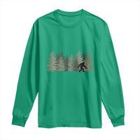 Bigfoot In The Forest Sasquatch Yeti Long Sleeve Shirt - Wonder Print Shop