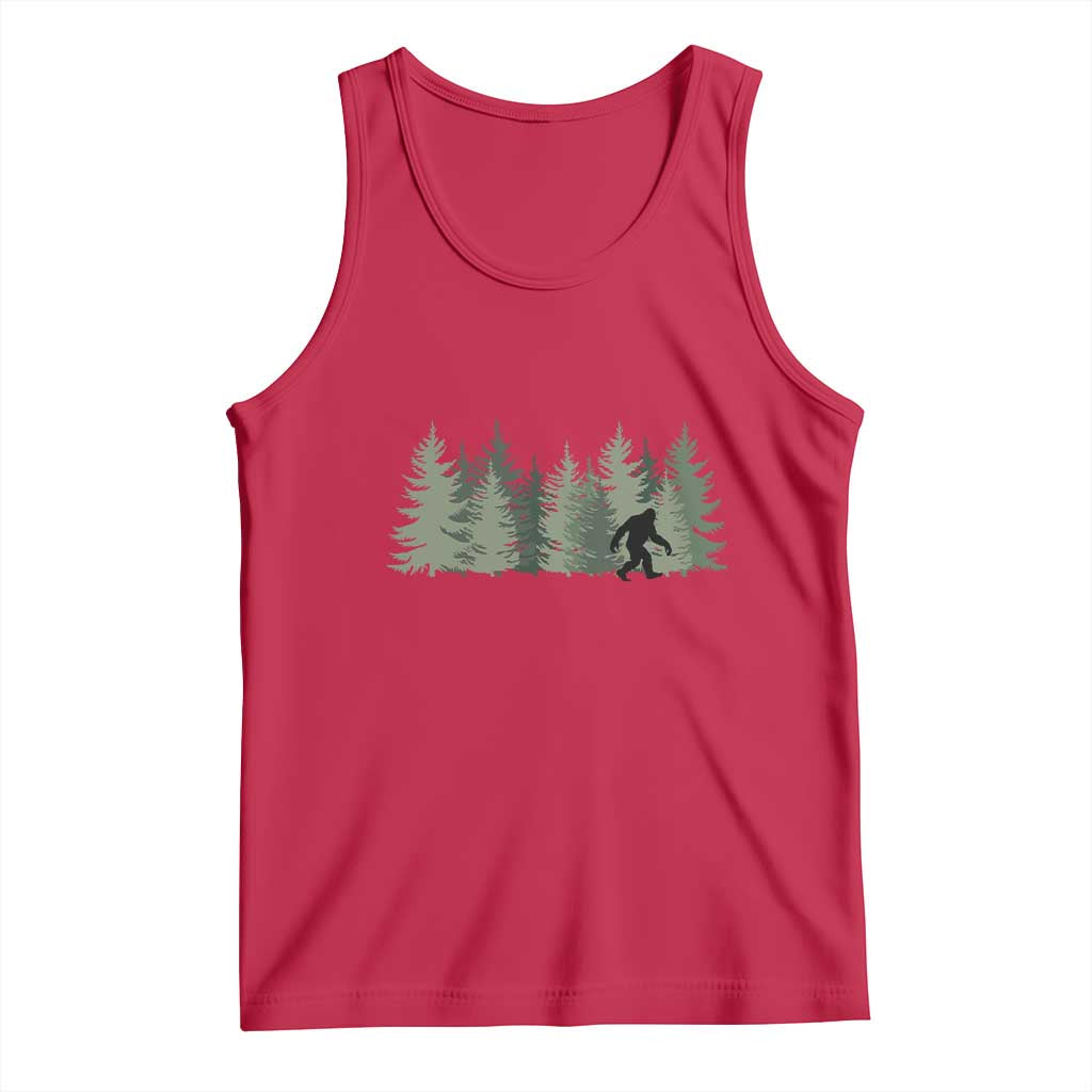 Bigfoot In The Forest Sasquatch Yeti Tank Top - Wonder Print Shop