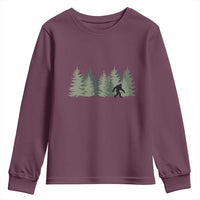 Bigfoot In The Forest Sasquatch Yeti Youth Sweatshirt - Wonder Print Shop