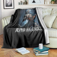 Human By Chance Alpha By Choice Wolf Throw Blanket Vintage 90s Style Wolf Sigma Emo Meme - Wonder Print Shop