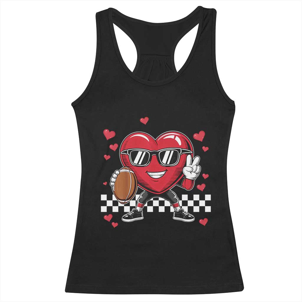 Funny Valentines Day Gamer Racerback Tank Top Gamer Heartbeat Video Games Gaming