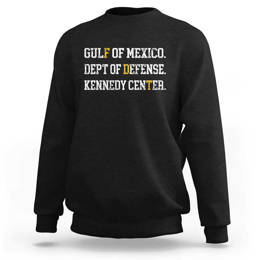 Subtle FDT Sweatshirt Vintage Gulf of Mexico Dept Of Defense Kennedy Center