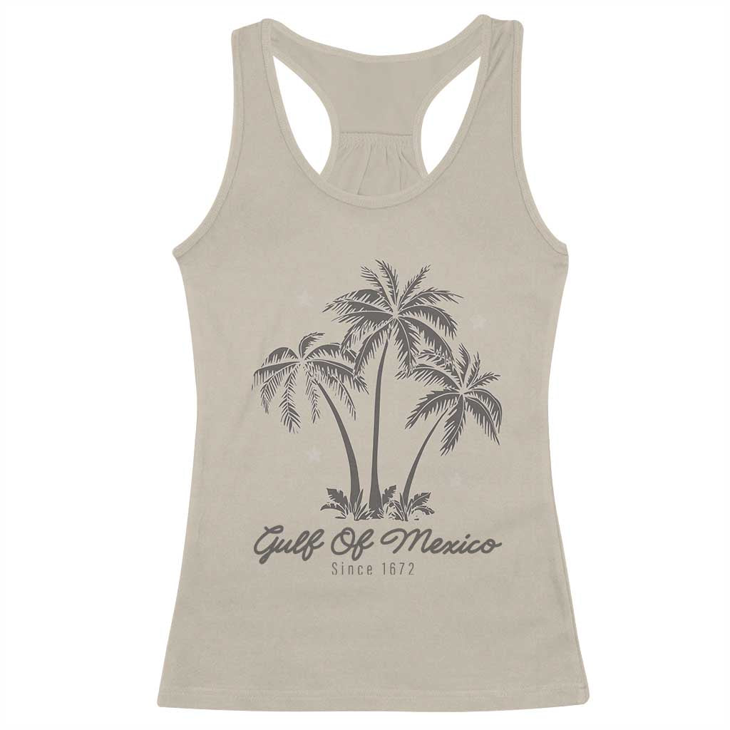 Gulf of Mexico Racerback Tank Top 1672 Retro Beach Vibe Palm Trees