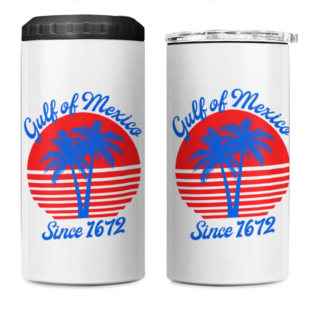 Gulf of Mexico 4 in 1 Can Cooler Tumbler Since 1672 Retro Vintage 70s