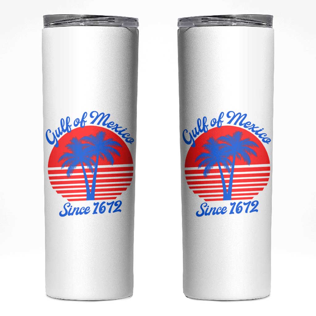 Gulf of Mexico Skinny Tumbler Since 1672 Retro Vintage 70s