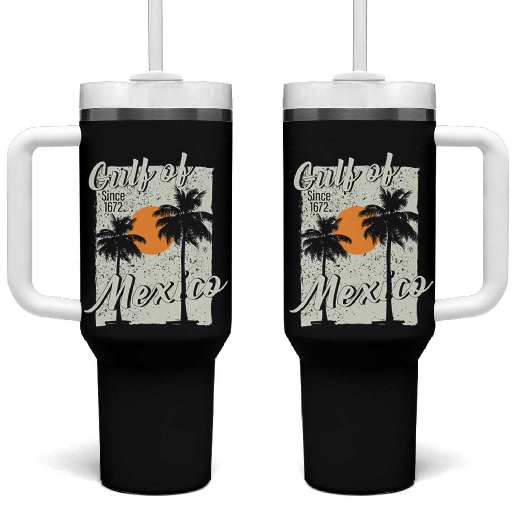 Gulf of Mexico Tumbler With Handle Since 1672 Beach Vibes