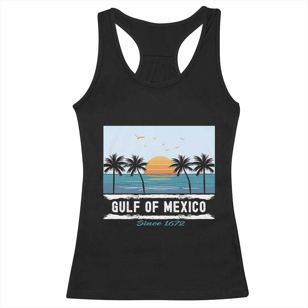 Gulf of Mexico Racerback Tank Top Retro Beach Vibes